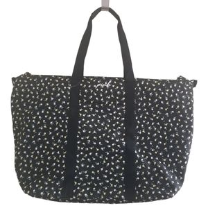 NWOT PINK Victoria's Secret  Black Floral Weekender Bag